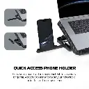 Fantech NC14 Laptop Cooling Pad – RGB, 5-Level Adjustable, Dual USB, Phone Holder3.webp