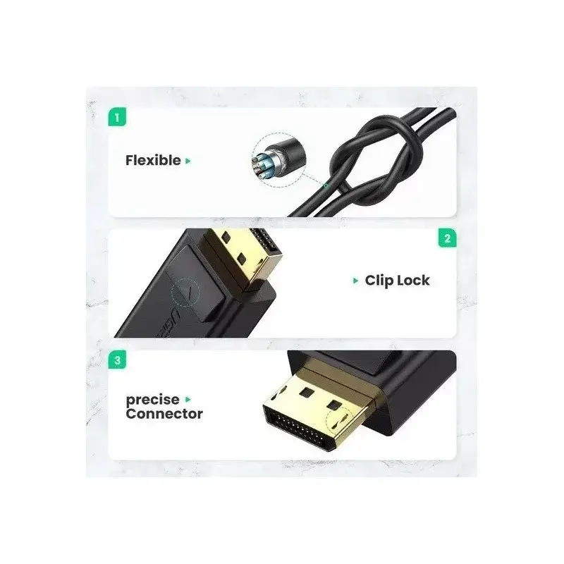 UGREEN MM137 4K DisplayPort (DP) Male to HDMI Female Converter – 25CM 3.webp
