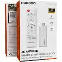 Porodo 4k Android Smart Streaming TV Stick with Google Assistant & Voice Control - White1.webp
