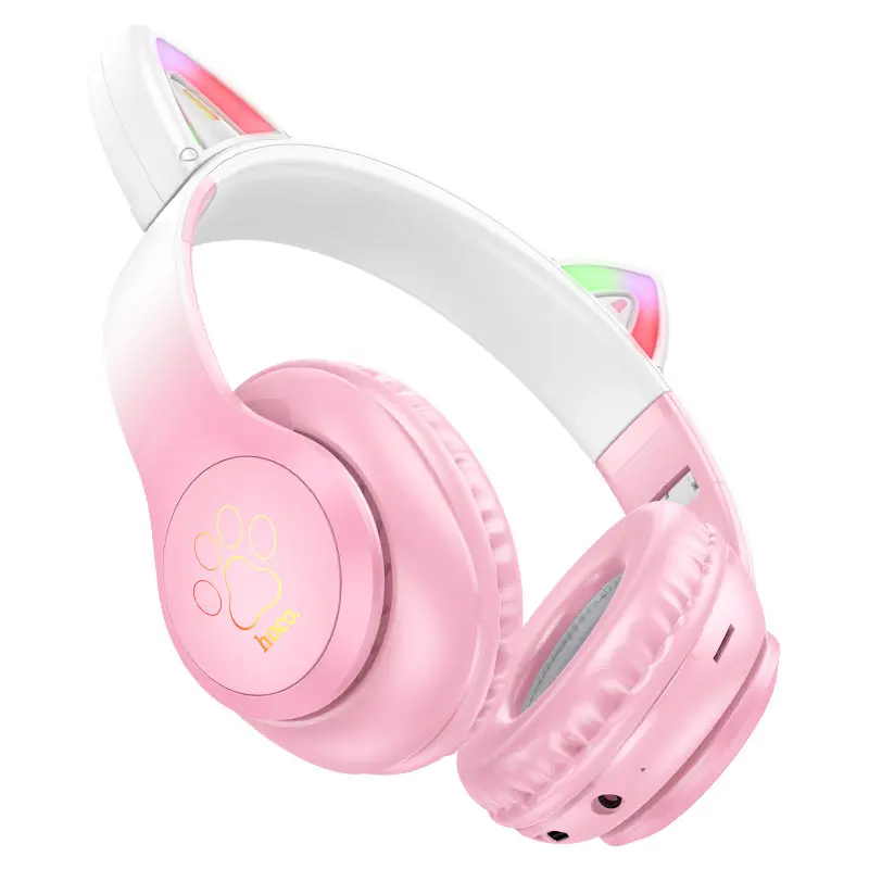 Hoco W42 Kids Wireless & Wired Headphones - Pink