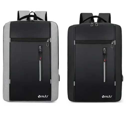 NCTS-B21P 15.6" Laptop Backpack with USB Charging Port - Grey & Black