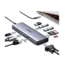 Ugreen 9-in-1 CM498 USB-C Hub Docking Station - 4K HDMI, VGA, 3x USB 3.0, RJ45 Gigabit Ethernet, SD/MicroSD & 100W PD