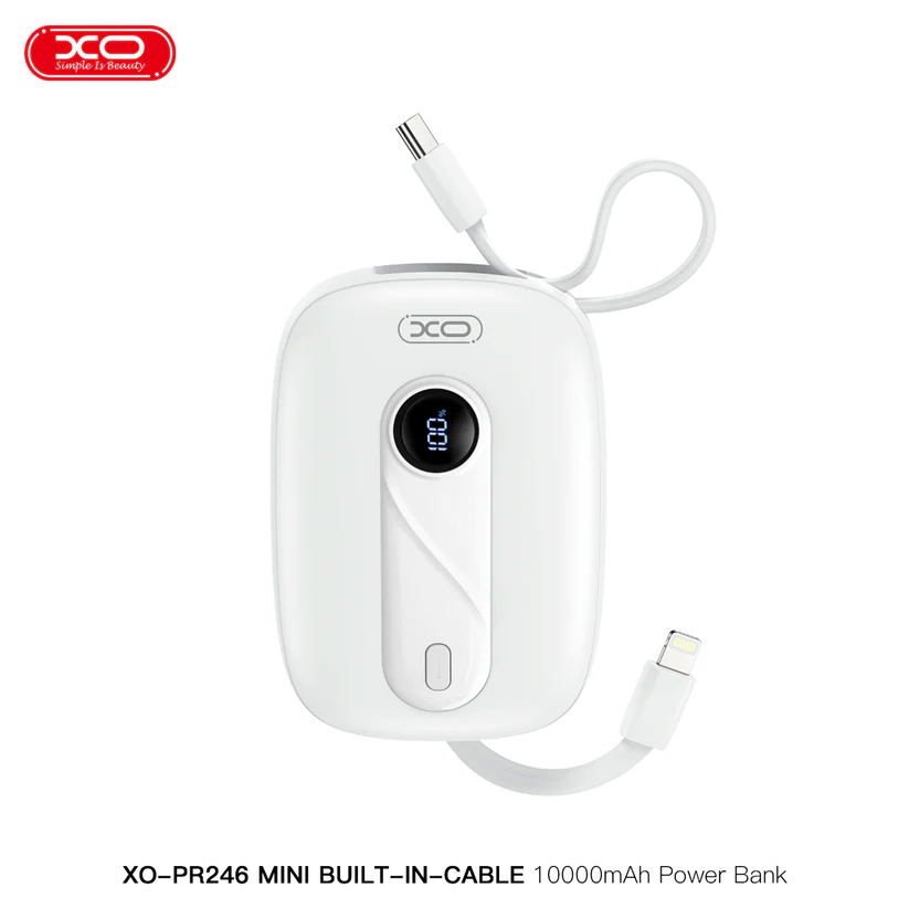 XO-PR246 Mini Built-in Cable 10000mAh Power Bank