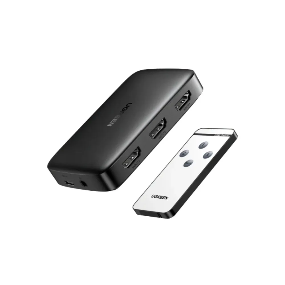UGREEN CM332 - 4K HDMI Switch 3×1 with Remote Control