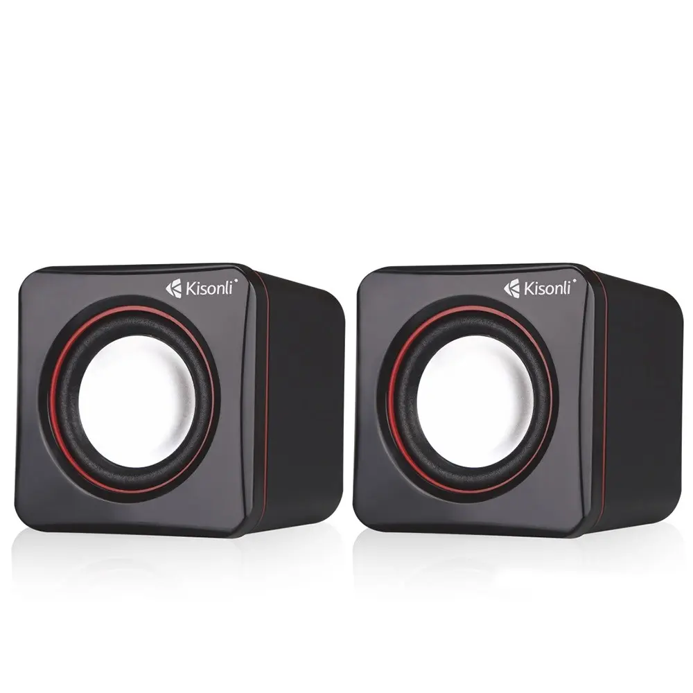 Kisonli V400 USB 2.0 Desktop Speakers – 2.0 Channel