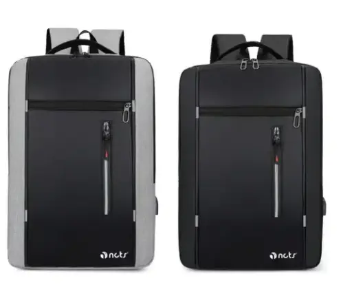 NCTS-B21P 15.6" Laptop Backpack with USB Charging Port - Grey & Black