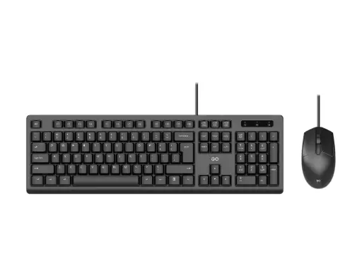[KM101] FANTECH GO KM101 Professional Wired Keyboard & Mouse Combo – USB, 104 Keys, English/Arabic, Silent Typing, 1000 DPI – Black