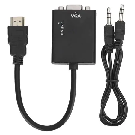 HDMI to VGA Converter Cable with Audio Output