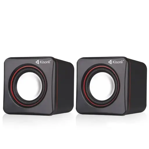 Kisonli V400 USB 2.0 Desktop Speakers – 2.0 Channel