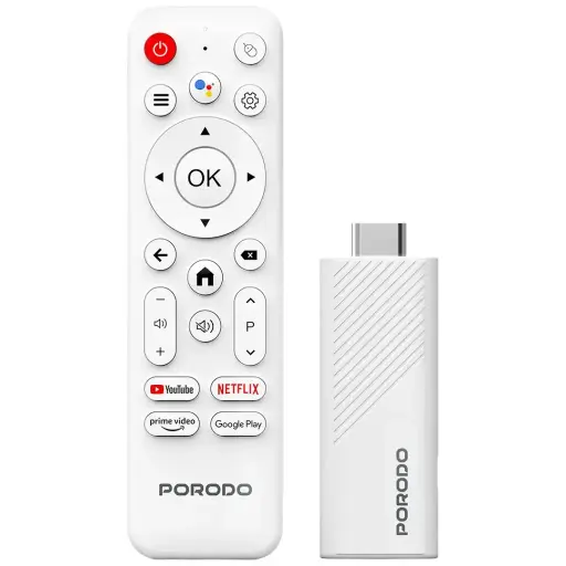 PORODO Smart Streaming TV Stick with Google Assistant & Voice Control